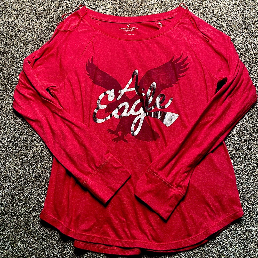 American Eagle red top